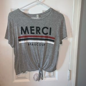 Merci gray crop top